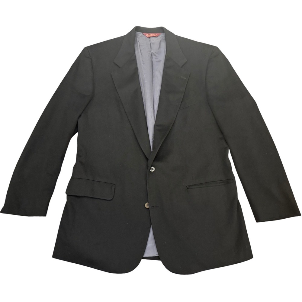 Nordstrom Classics 100% Loro Piana Cashmere Blazer Mens 46 XLG Black Sport Coat